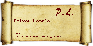Pelvay László névjegykártya